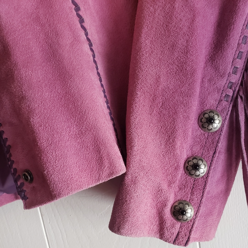 Scully PURPLE Suede Fringe Jacket - Picture 10 of 10
